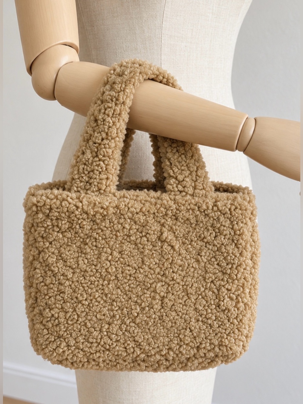 Laundry By Shelli Segal Teddy Sherpa Tote in Camel